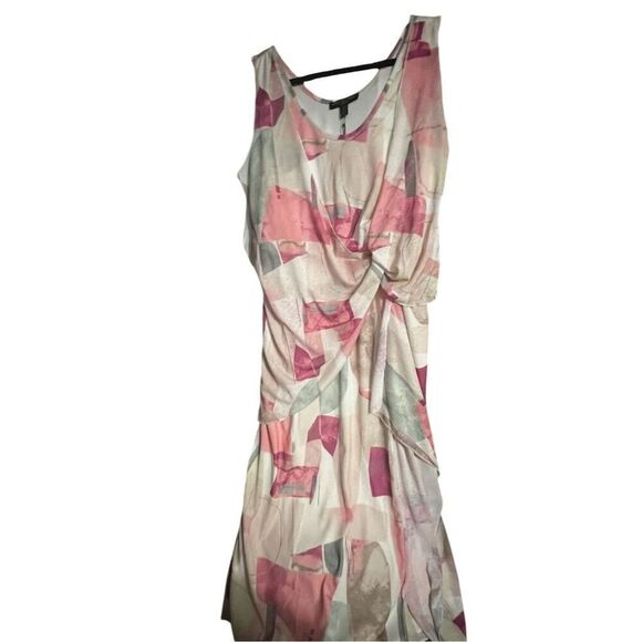 Adrienne Landau Women's Drape Front Dress M Multicolor Abstract Party - Picture 7 of 8